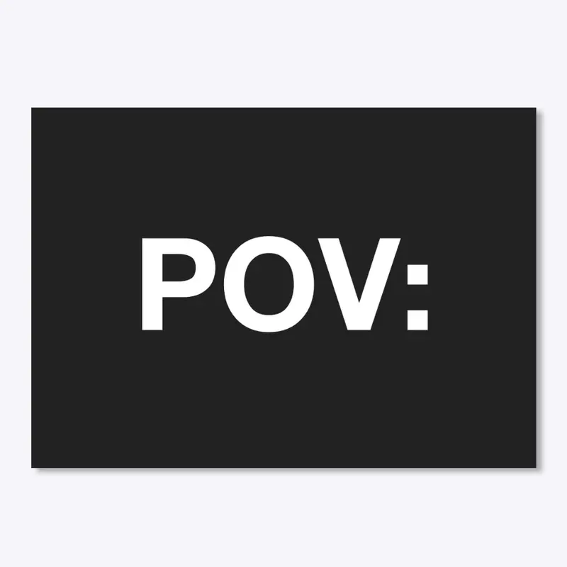 Black POV Sticker