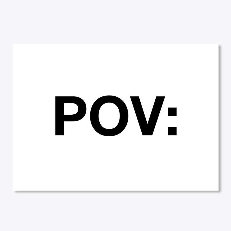 White POV Sticker