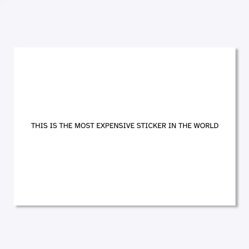 White Expensive Sticker