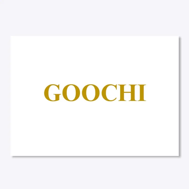 White Goochi Sticker