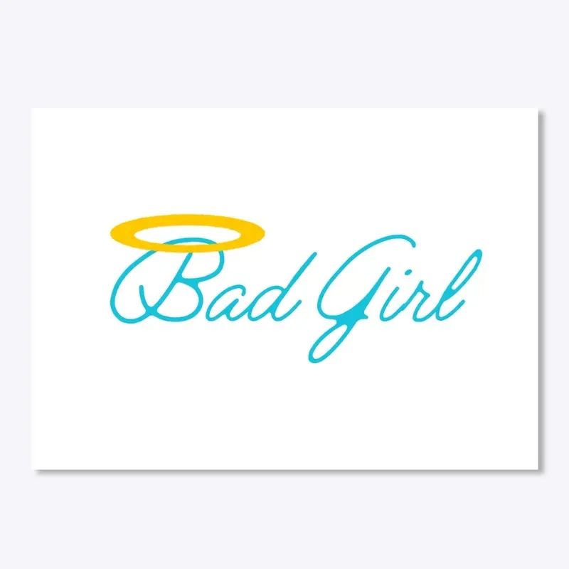 White Bad-Girl Sticker